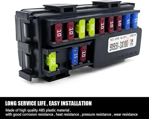 صندوق الصمامات الصغير للمحرك 91951-3X100 متوافق مع 2014 2015 2016 Hyundai Elantra Fuse Box Kit استبدال 919513X100، 91951 3X100 in Kuwait