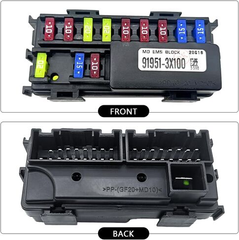 صندوق الصمامات الصغير للمحرك 91951-3X100 متوافق مع 2014 2015 2016 Hyundai Elantra Fuse Box Kit استبدال 919513X100، 91951 3X100 in Kuwait