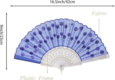 QIRMIZI 10 PACK Fabric Folding Handheld Fans, Perfect for Weddings, Parties, and Dancing,Deeppink in Kuwait