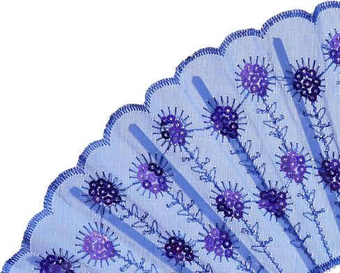 QIRMIZI 10 PACK Fabric Folding Handheld Fans, Perfect for Weddings, Parties, and Dancing,Deeppink in Kuwait