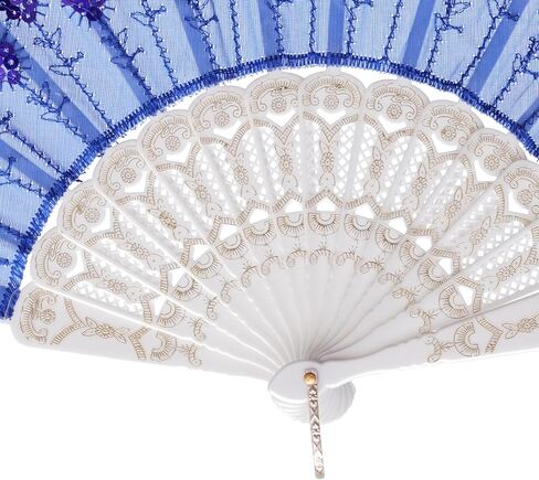QIRMIZI 10 PACK Fabric Folding Handheld Fans, Perfect for Weddings, Parties, and Dancing,Deeppink in Kuwait