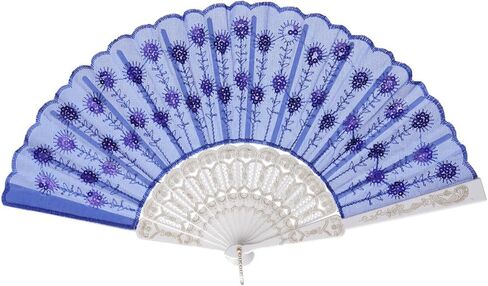 QIRMIZI 10 PACK Fabric Folding Handheld Fans, Perfect for Weddings, Parties, and Dancing,Deeppink in Kuwait