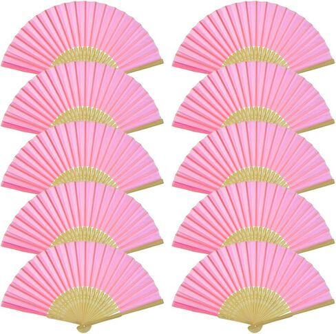 12 حزمة DIY مراوح قابلة للطي اليد الحرير الخيزران المحمولة مراوح قابلة للطي حفل زفاف الكنيسة ديكور غرفة مكتب المنزل in Kuwait