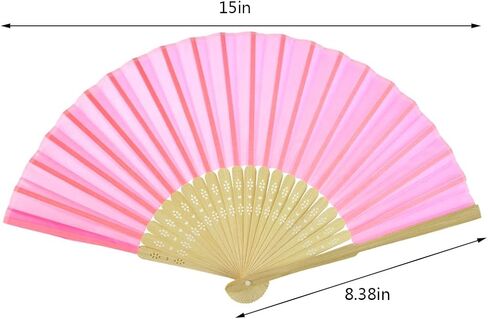 12 حزمة DIY مراوح قابلة للطي اليد الحرير الخيزران المحمولة مراوح قابلة للطي حفل زفاف الكنيسة ديكور غرفة مكتب المنزل in Kuwait