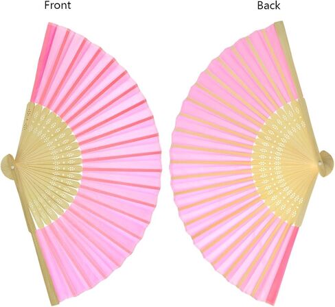 12 حزمة DIY مراوح قابلة للطي اليد الحرير الخيزران المحمولة مراوح قابلة للطي حفل زفاف الكنيسة ديكور غرفة مكتب المنزل in Kuwait