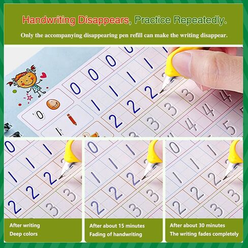كتاب الكتابة اليدوية المخدد لمرحلة ما قبل المدرسة للأطفال، كتب الكتابة اليدوية القابلة لإعادة الاستخدام، كتب النسخ السحرية للأطفال، بعض الكتب الشعبية القابلة لإعادة الاستخدام لمرحلة ما قبل المدرسة للأطفال الذين تتراوح أعمارهم بين 3 4 5 6 7 8 الخط in Saudi Arabia
