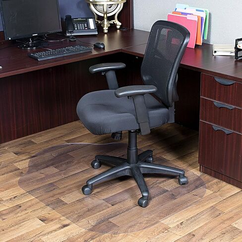 بساط كرسي مكتب شفاف مقاس 33 بوصة × 44 بوصة بزوايا مستديرة للأرضيات الصلبة، صنع في الولايات المتحدة الأمريكية، 15B50630 in Kuwait