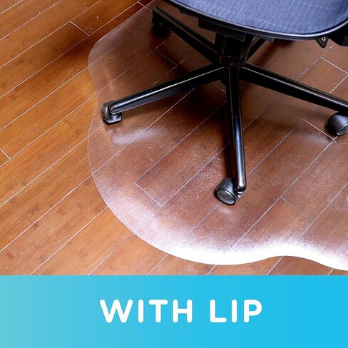 بساط كرسي مكتب شفاف مقاس 33 بوصة × 44 بوصة بزوايا مستديرة للأرضيات الصلبة، صنع في الولايات المتحدة الأمريكية، 15B50630 in Kuwait