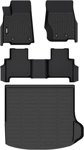 Floor Mats for Jeep Grand Cherokee 2016-2021/ for Dodge Durango 2016-2021, TPE Rubber Car Mats All Weather Custom Floor Liners for Grand Cherokee/Durango 1st and 2nd Row Nonslip Odorless in Kuwait