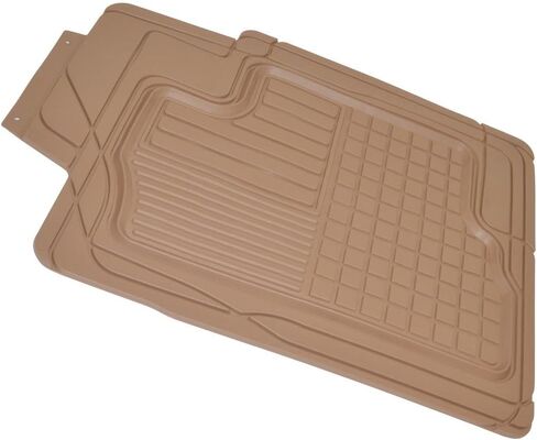 سجادات أرضية مطاطية شديدة التحمل من Motor Trend MT-150-BG 2 أمامية مناسبة لجميع الأحوال الجوية لشاحنات السيارات وسيارات الدفع الرباعي، بيج in Saudi Arabia