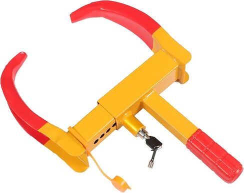 munirater 4 حزمة مكافحة سرقة قفل العجلة قابل للتعديل الإطارات المضادة للسرقة قفل مقطورة قفل عجلة المشبك الإطارات مخلب مقطورة سيارة شاحنة سحب ث / 4 مفاتيح in Kuwait