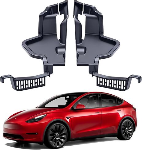 لصندوق حاجز الماء لغطاء محرك السيارة Tesla Model Y، قنوات شبكة توجيه المياه لصندوق السيارة الأمامي لملحقات Tesla Model Y 2024 2023 2022 2021، غطاء شبكي واقٍ متوافق مع الطراز Y (قطعتان/مجموعة) in Kuwait