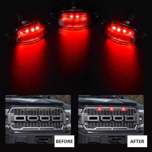 LED Grill Lights for F150 2004-2019 Raptor Aftermarket Grill Ram 1500 2013-2018 Front Grille Car Accessories Blue Lights in Kuwait