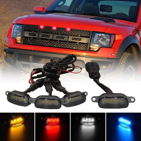 LED Grill Lights for F150 2004-2019 Raptor Aftermarket Grill Ram 1500 2013-2018 Front Grille Car Accessories Blue Lights in Kuwait