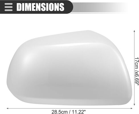 Motoforti Right Side Mirror Cover Cap, Rearview Mirror Cover Cap, for Toyota Highlander 2009-2014, ABS, Black in Kuwait