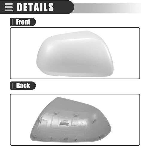 Motoforti Right Side Mirror Cover Cap, Rearview Mirror Cover Cap, for Toyota Highlander 2009-2014, ABS, Black in Kuwait