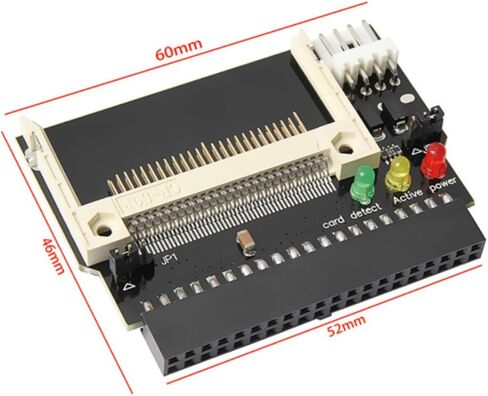 3.5 IDE 40pin أنثى إلى CF بطاقة محول محول بطاقة الذاكرة CF إلى 3.5 IDE أنثى لوحة توسيع القرص الصلب بطاقة 180 درجة أسود in Kuwait