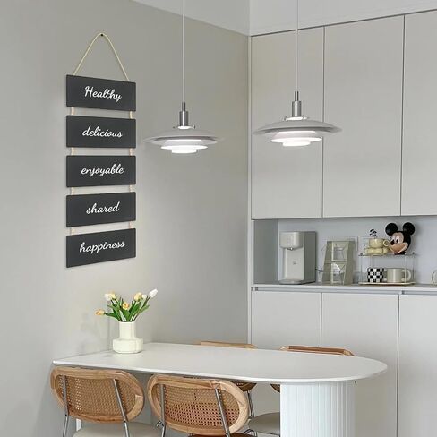 5 Pcs Hanging Chalkboard Sign, Rustic Wooden Rectangle Erasable Message Board Chalkboard Hanging Signs with Hanging Rope for School Classrooms Offices Kitchen Pantry Party Bar Wall Decor in Saudi Arabia