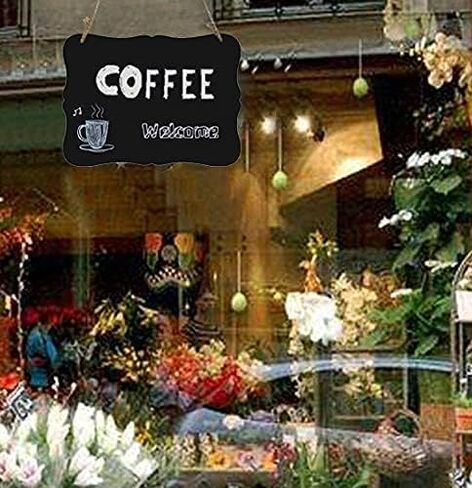 سبورة طباشير خشبية قابلة للمسح على الوجهين، لوحة رسائل لافتات، عرض مذكرة الرسائل مقاس 10 × 8 بوصات مع سلسلة تعليق من الجوت، تزيين الحائط (1) in Kuwait