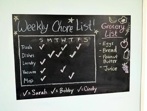 Teacher's Choice Self-Adhesive Chalkboard - Blackboard Wall Sticker - Over 6.5 feet Long (78.7" × 17.7") Chalk Included in Saudi Arabia