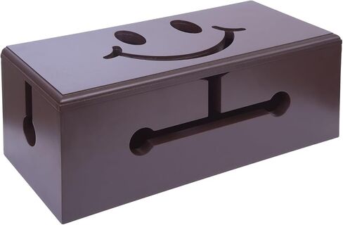 Ultimate Cable Management Box - Wood Lid, Desk & TV Organizer, Concealer for Cords, Surge Protectors, Chargers - Home/Office Solution! in Kuwait