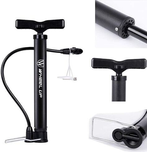 مضخة يدوية للدراجة من إنشانت، مضخة أرضية محمولة للدراجة تناسب أنواع صمامات بريستا وشرايدر، مضخة هواء مع إبر كروية وفوهة بالونات in Kuwait