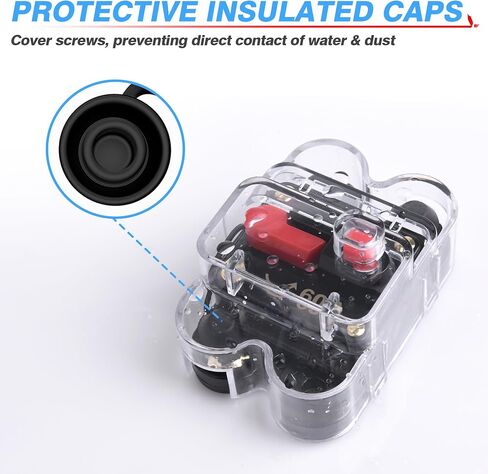 MICTUNING 60 Amp Circuit Breaker with Manual Reset 12-32V DC for Car Audio RV Marine Boat Truck Trolling Motors Manual Power Protect for Audio System Fuse, Waterproof in Saudi Arabia