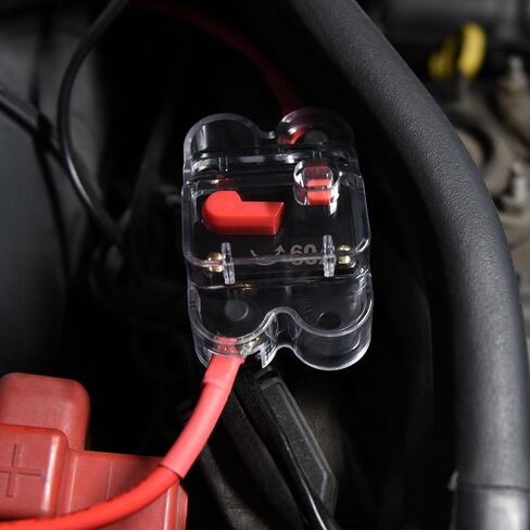 MICTUNING 60 Amp Circuit Breaker with Manual Reset 12-32V DC for Car Audio RV Marine Boat Truck Trolling Motors Manual Power Protect for Audio System Fuse, Waterproof in Saudi Arabia