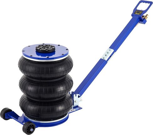 VEVOR Air Jack, 3 Ton/6600 lbs Triple Bag Air Jack, Air Bag Jack Lift Up to 15.75 Inch, 3-5S Fast Lifting Air Bag Jack for Cars with Adjustable Long Handle (Blue) in Saudi Arabia