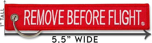 5x Remove Before Flight Red/White Key Chain 5.5" x 1" by (5 Pack) in Saudi Arabia
