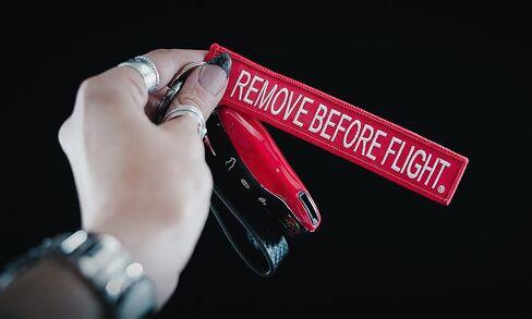 5x Remove Before Flight Red/White Key Chain 5.5" x 1" by (5 Pack) in Saudi Arabia