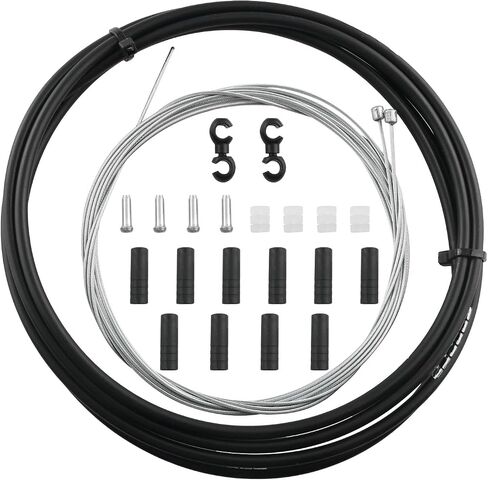 1 Set Bicycle Gear Shift Cable Housing Universal Kit Brake Cable Tube Set for Mountain Road Bike Repair (Black) in Saudi Arabia