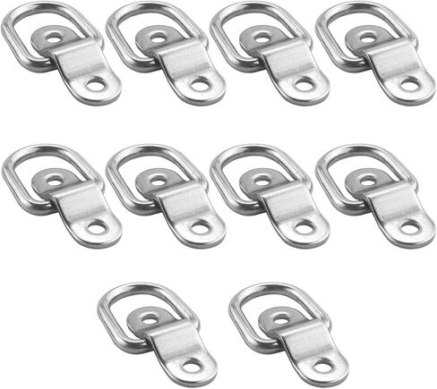 TooTaci D Rings Tie Down Anchors 1/4" Stainless Steel D Ring 1200bls Breaking Strength,6pcs Heavy Duty Trailers Bracket Surface Mount Hooks with Screws Securing Cargo for Boats,Trucks,Camper in Saudi Arabia