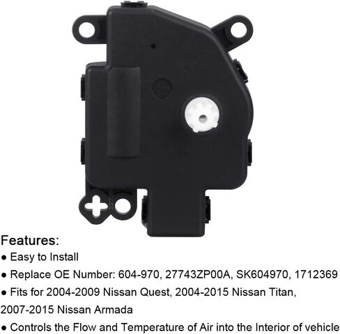 مشغل الباب المدمج PUENGSI HVAC يستبدل # 604-970 27743ZP00A متوافق مع 2004-2009 Nissan Quest، 2004-2015 Nissan Titan، 2007-2015 Nissan Armada in Saudi Arabia