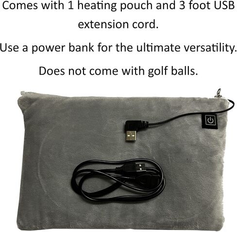 HOT BALLS Golf Ball Heater Warmer Pouch Heat Balls Up to 125 Degree Core Temperature ~Longer Distance With Driver ~Better Compression ~Better Feel & Spin In Cool Weather Less Sting On Miss Hits USB in Saudi Arabia