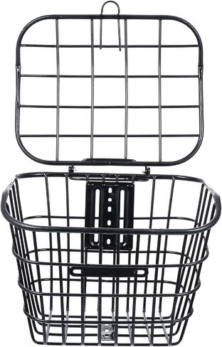 Electric Scooter Bike Storage Basket Bike Basket Front Rack: Electric Front Baskets with Lid Bike Storage Holder Accessories for Women and Men Black 1PC Cycling Basket Bike in Saudi Arabia