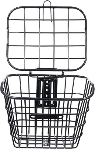 Electric Scooter Bike Storage Basket Bike Basket Front Rack: Electric Front Baskets with Lid Bike Storage Holder Accessories for Women and Men Black 1PC Cycling Basket Bike in Saudi Arabia