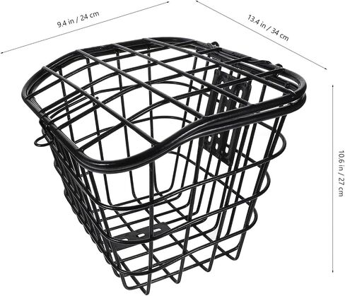 Electric Scooter Bike Storage Basket Bike Basket Front Rack: Electric Front Baskets with Lid Bike Storage Holder Accessories for Women and Men Black 1PC Cycling Basket Bike in Saudi Arabia