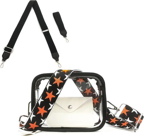 Clear Bag Stadium Approved Concert Bag Crossbody Purse Festival Game Day Small Clear Purse for Women in Saudi Arabia