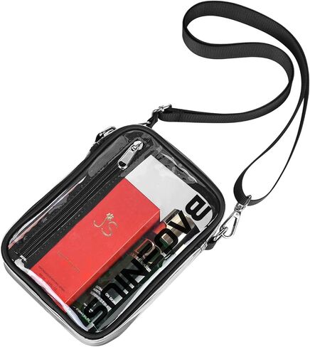 حقيبة شفافة تمر بالجسم معتمدة من الاستاد وخفيفة الوزن للحفلات الموسيقية والسفر ومهرجانات التسوق الرياضية in Kuwait