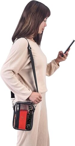 حقيبة شفافة تمر بالجسم معتمدة من الاستاد وخفيفة الوزن للحفلات الموسيقية والسفر ومهرجانات التسوق الرياضية in Kuwait