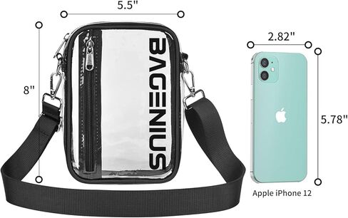 حقيبة شفافة تمر بالجسم معتمدة من الاستاد وخفيفة الوزن للحفلات الموسيقية والسفر ومهرجانات التسوق الرياضية in Kuwait