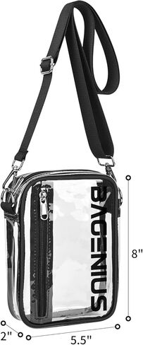 حقيبة شفافة تمر بالجسم معتمدة من الاستاد وخفيفة الوزن للحفلات الموسيقية والسفر ومهرجانات التسوق الرياضية in Kuwait