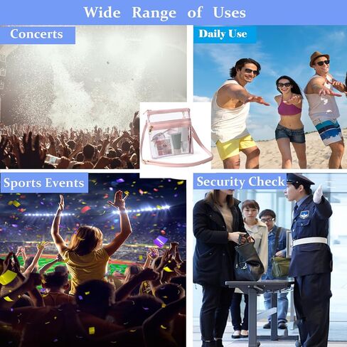 Clear Purses for Women Stadium Clear Bag Stadium Approved Crossbody Purse Tote Bags for Concerts Sports Work in Kuwait