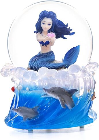 Mermaid Music Box Snow Globe, Mermaid Gift for Daughter Girlfriend Girls Wife Women Birthday Valentine Anniversary Snowglobe with Light Play You are My Sunshine in Kuwait