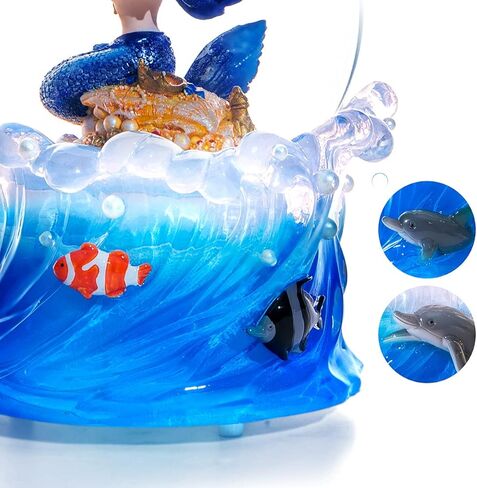Mermaid Music Box Snow Globe, Mermaid Gift for Daughter Girlfriend Girls Wife Women Birthday Valentine Anniversary Snowglobe with Light Play You are My Sunshine in Kuwait