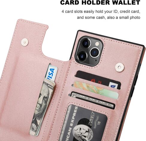 Bocasal Crossbody Wallet Case for iPhone 11 Credit Card Holder PU Leather Kickstand Shockproof Detachable Cross Body Strap Lanyard Magnetic Closure 6.1 inch(Green) in Saudi Arabia