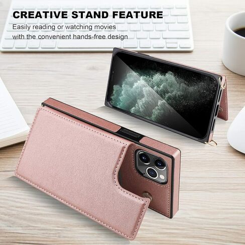 Bocasal Crossbody Wallet Case for iPhone 11 Credit Card Holder PU Leather Kickstand Shockproof Detachable Cross Body Strap Lanyard Magnetic Closure 6.1 inch(Green) in Saudi Arabia