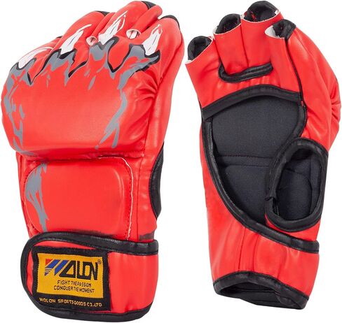 Boxing Gloves, Half Finger Kickboxing Training Gloves,Grappling Gloves,Punching Bag Mitts, Fight Gloves for Men&Women in Saudi Arabia