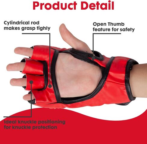 Boxing Gloves, Half Finger Kickboxing Training Gloves,Grappling Gloves,Punching Bag Mitts, Fight Gloves for Men&Women in Saudi Arabia